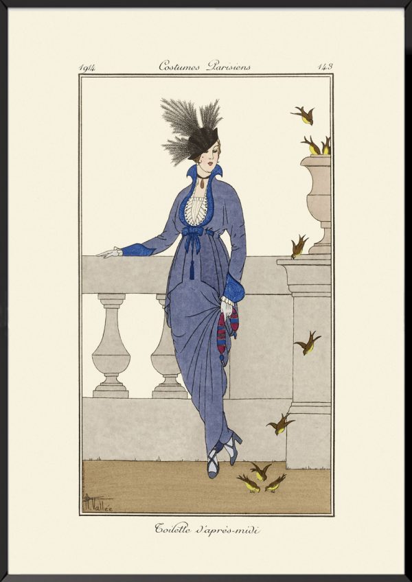 Illustration Toilette d'après-midi Vallée Journal des dames et des modes
