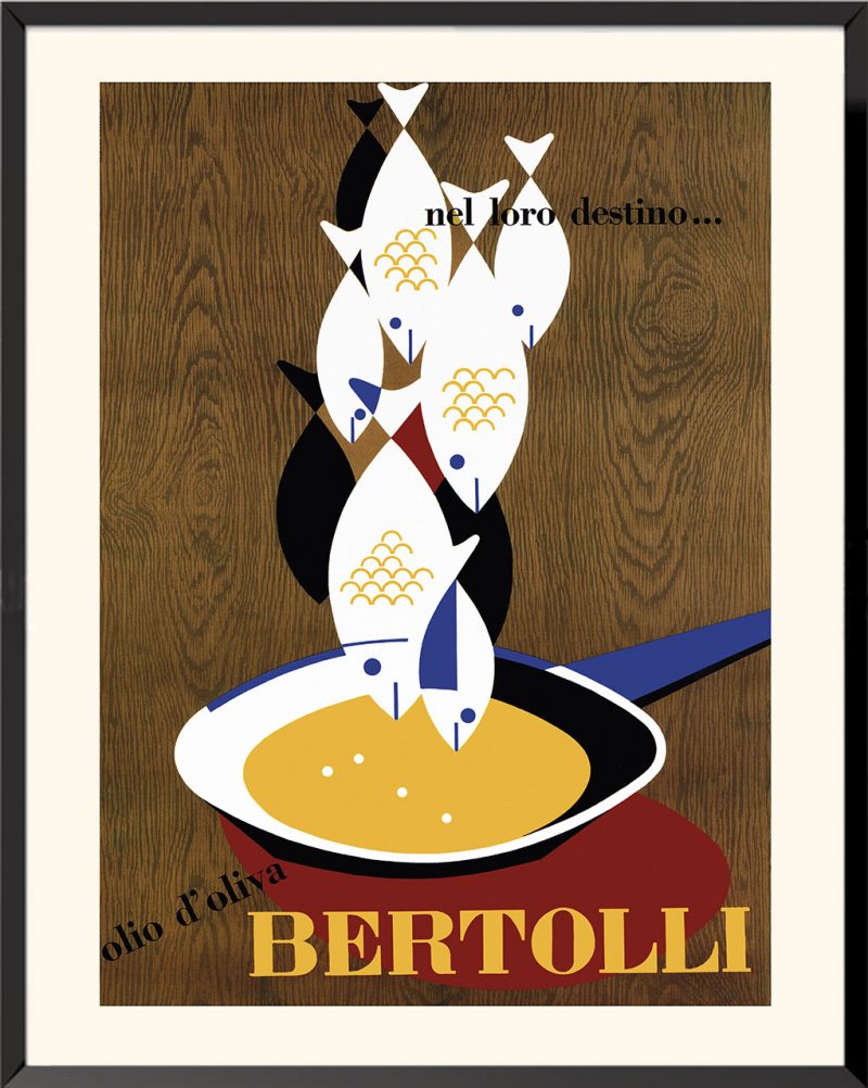 Affiche Bertolli olio d'oliva Erberto Carboni