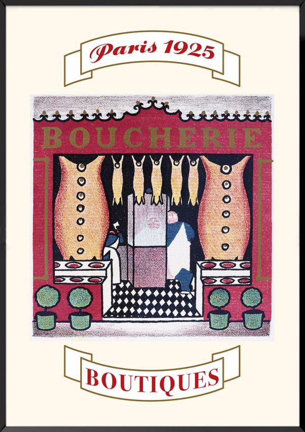 Illustration La boucherie Boutiques de Paris Lucien Boucher