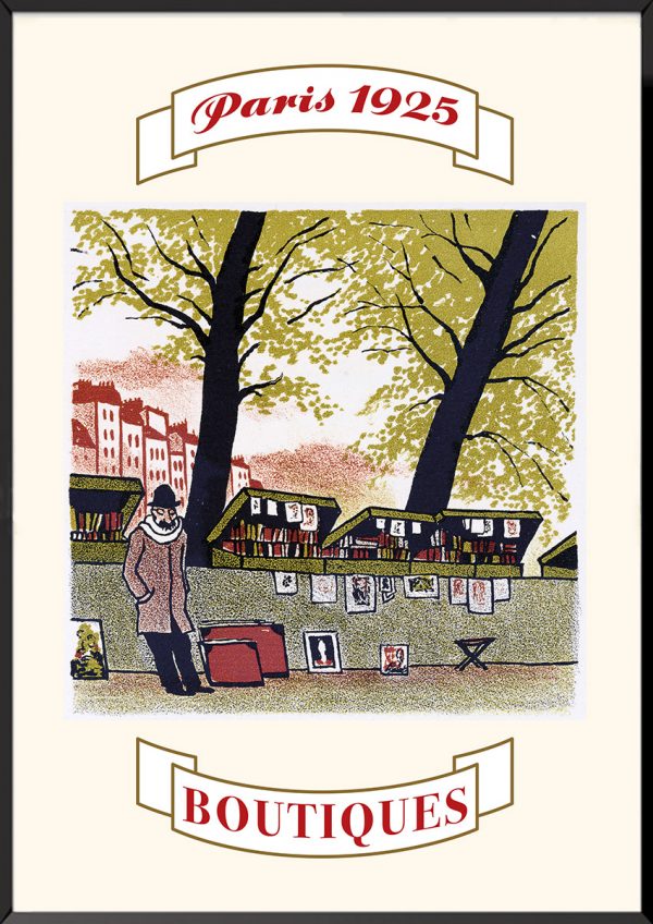 Illustration Les bouquinistes Boutiques de Paris Lucien Boucher