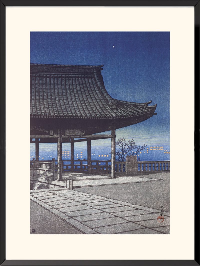 Illustration Kozu à Osaka Hasui
