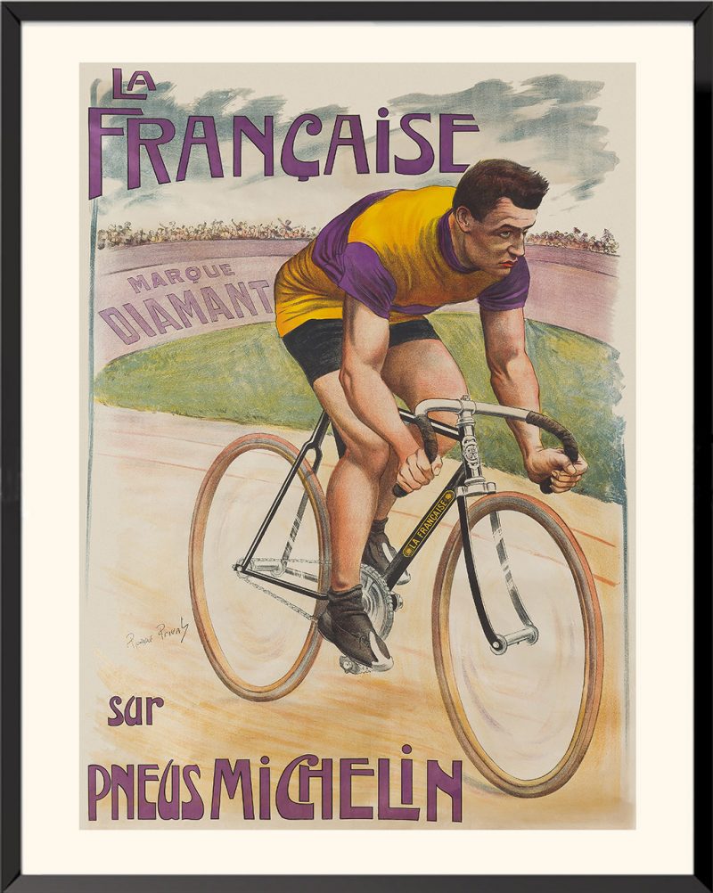 Affiche La Française sur pneus Michelin