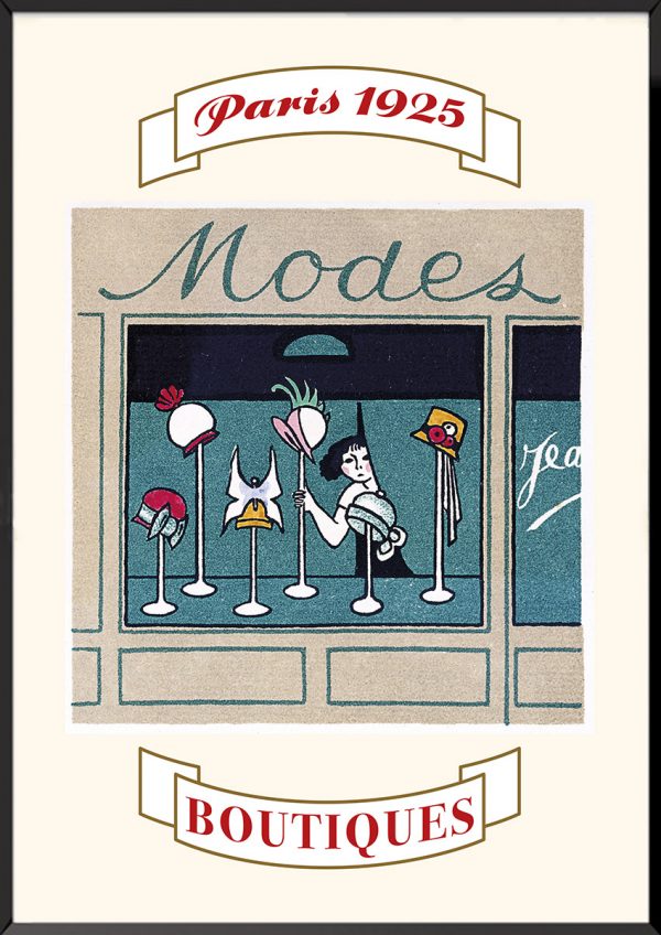 Illustration La modiste Boutiques de Paris Lucien Boucher