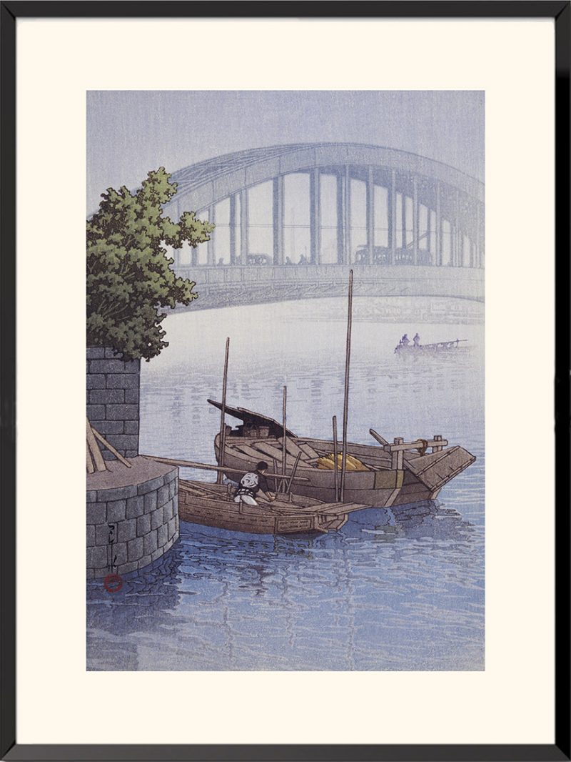 Illustration Le pont d'Eitai Hasui