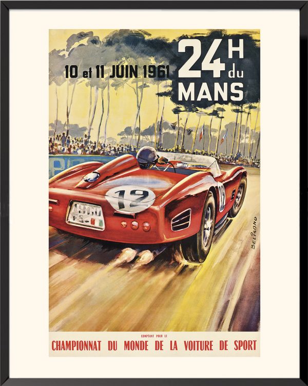 Affiche 24 heures du Mans 1961 Beligong