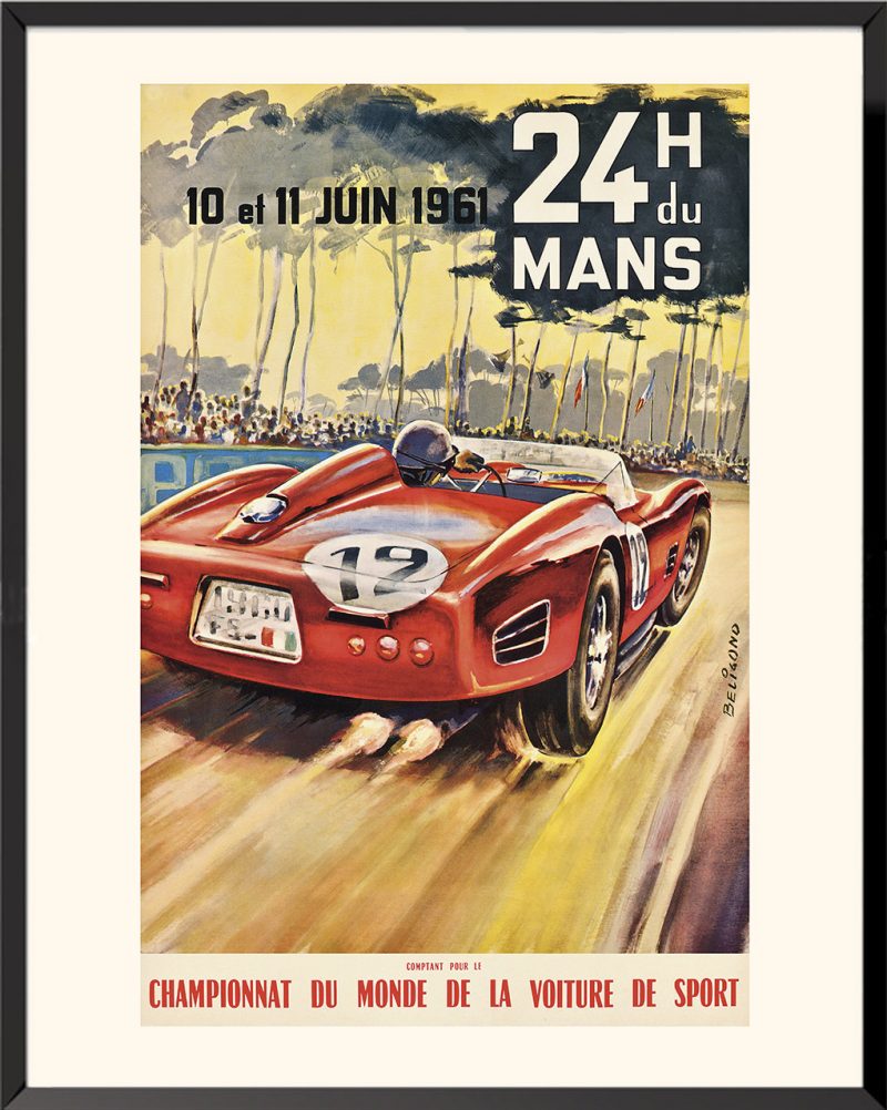 Affiche 24 heures du Mans 1961 Beligong