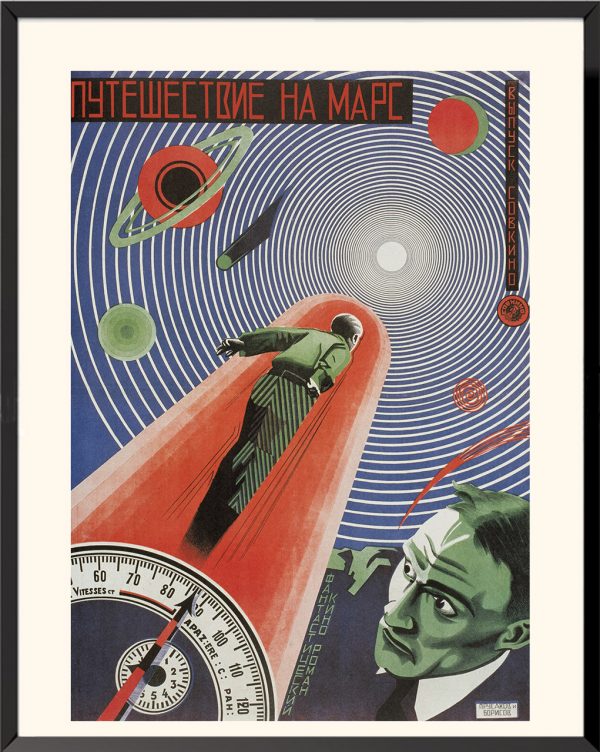 Affiche russe Voyage pour Mars