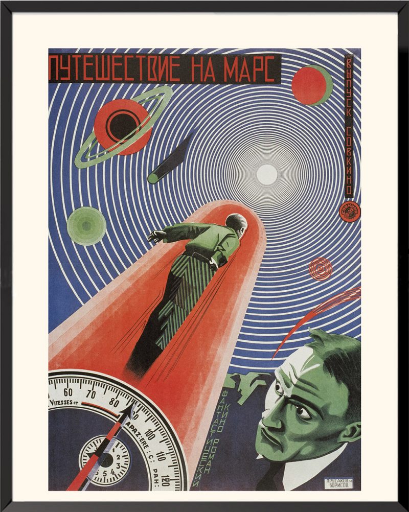 Affiche russe Voyage pour Mars