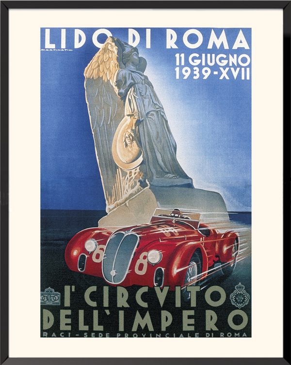 Affiche Lido di Roma 1939 Luigi Martinati