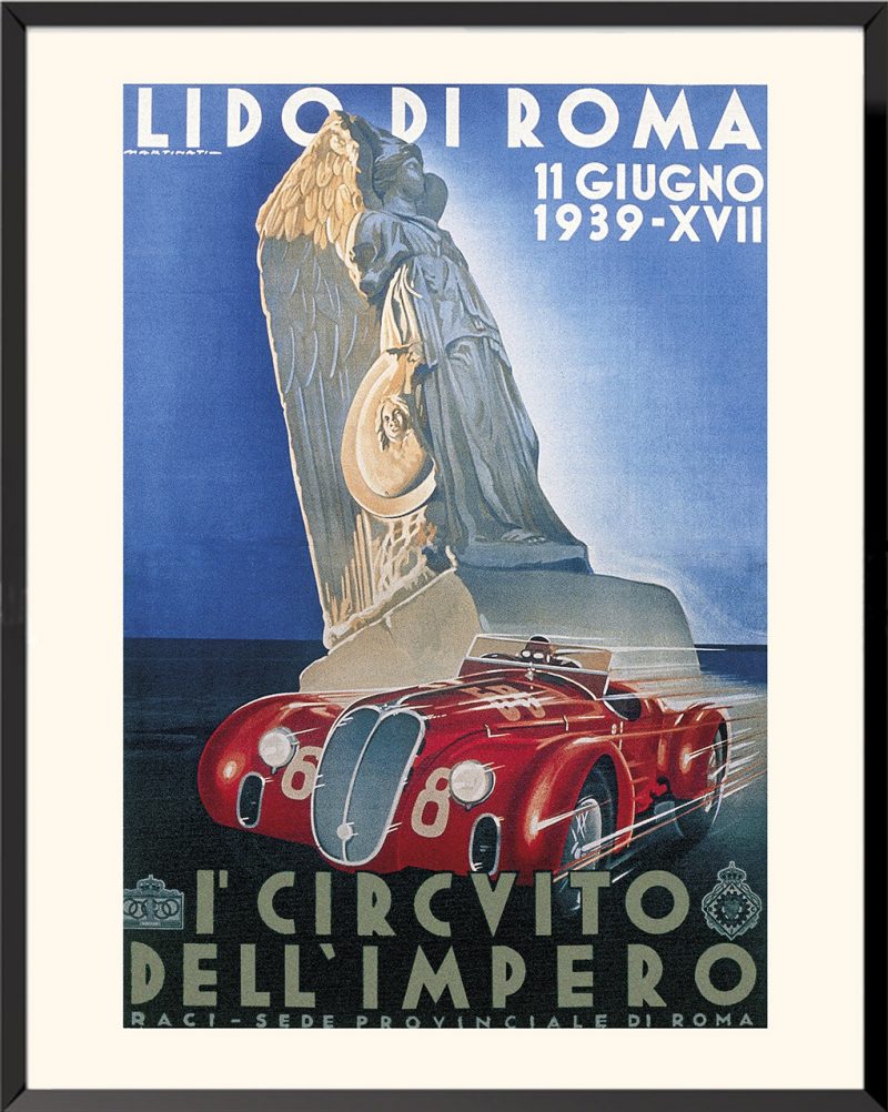 Affiche Lido di Roma 1939 Luigi Martinati