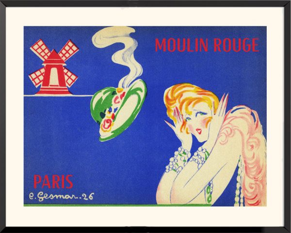 Affiche Moulin Rouge Mistinguett Charles Gesmar