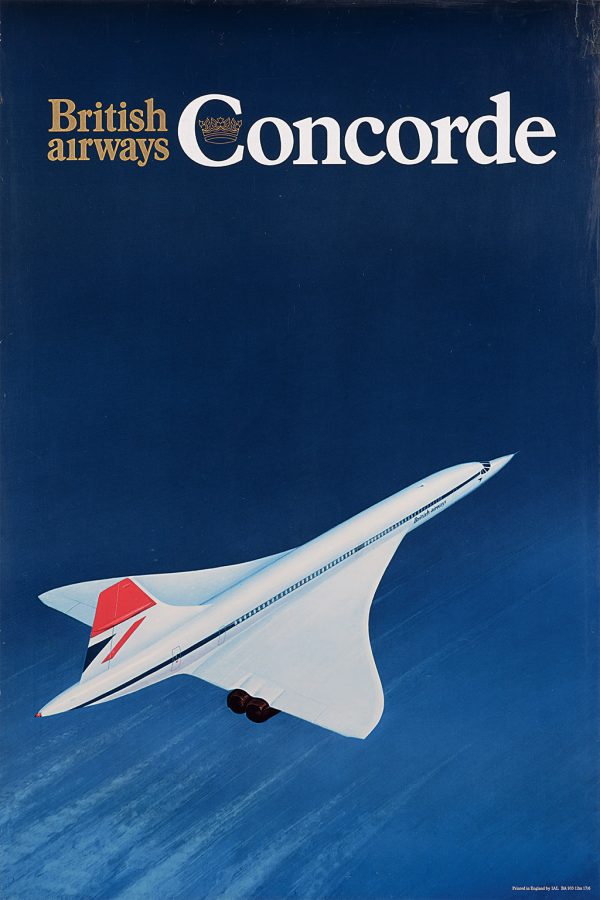 Concorde affiche originale vers 1975