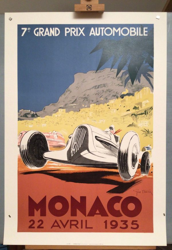 Affiche Grand Prix Monaco 1935 Géo Ham