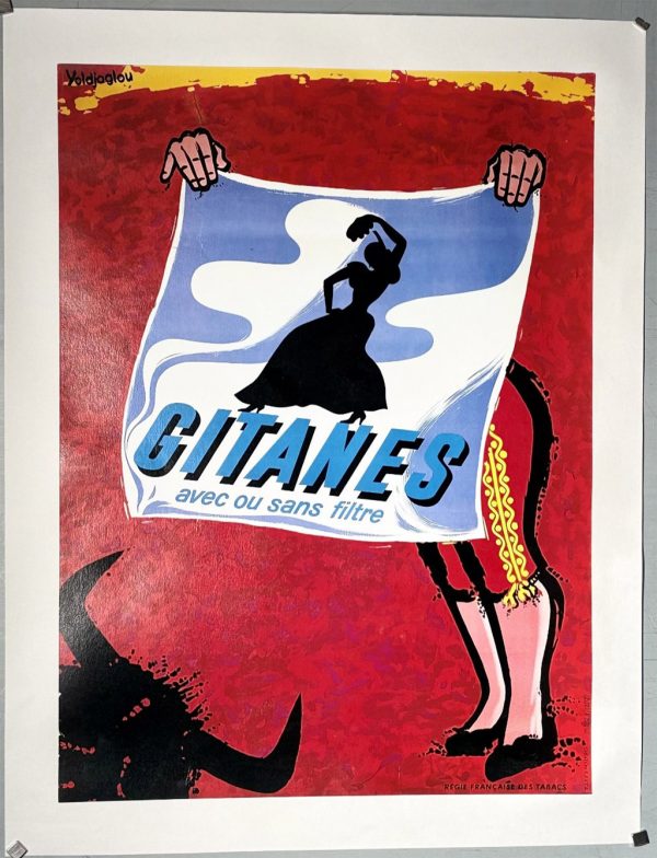 Gitanes, années 90, Georges Yoldjoglou, affiche originale