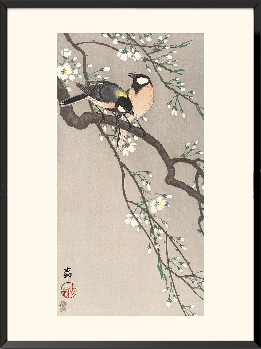 Mésanges charbonnières, Ohara Koson — KOS33
