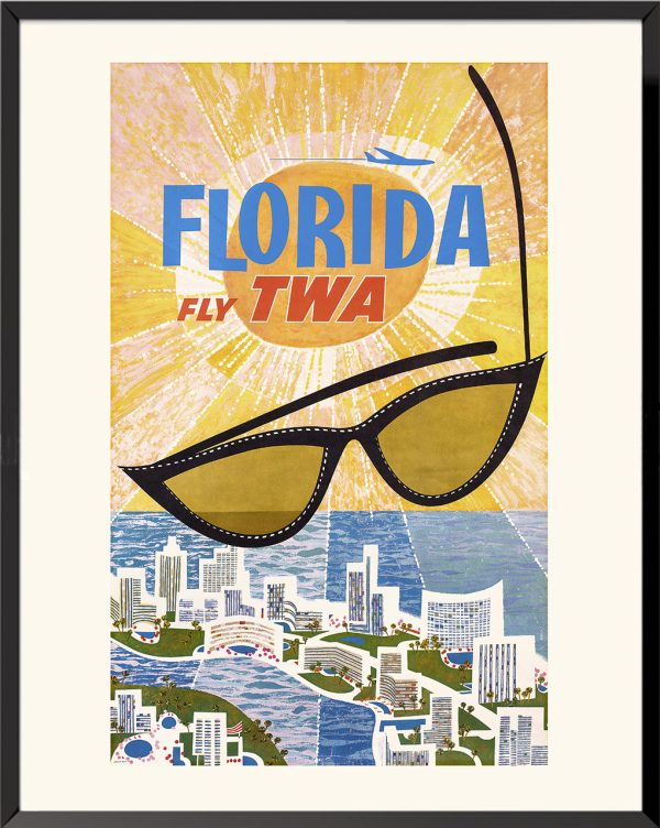 Fly TWA Florida, 1963, David Klein Affiche aviation – AVI12
