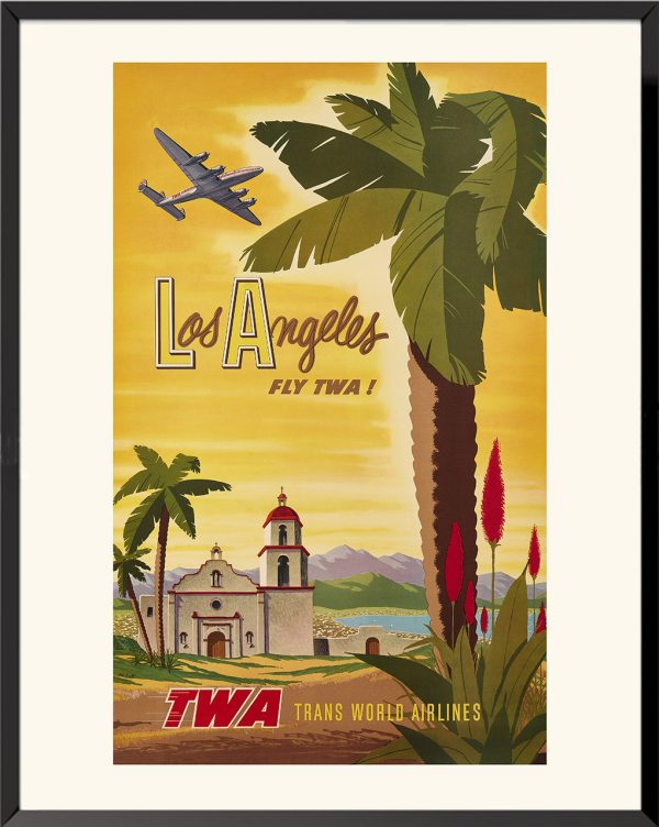 Los Angeles TWA, 1948, Bob Smith Affiche aviation – AVI14